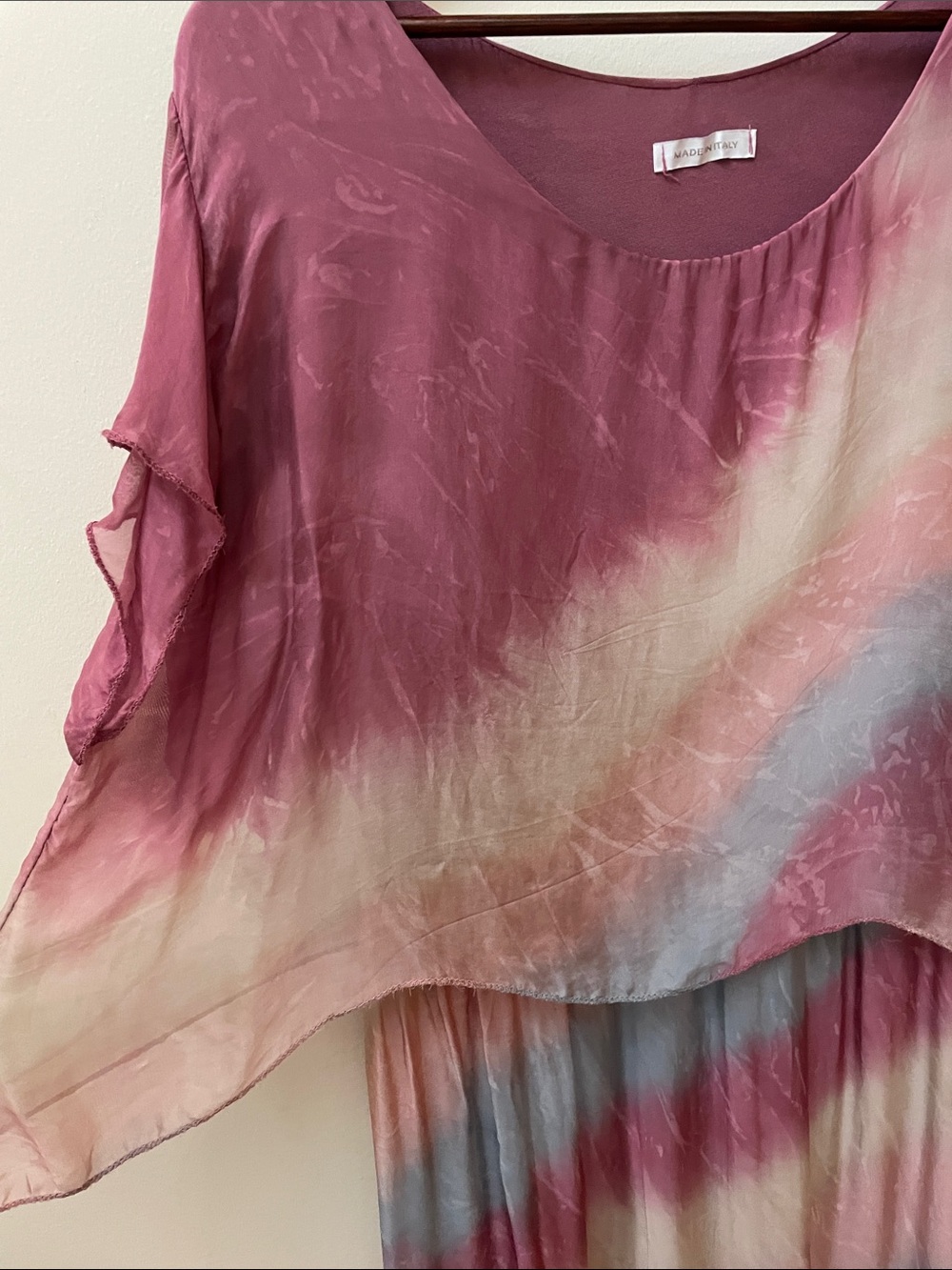 Made in Italy Layered Silk Dress - Picture 10 of 12